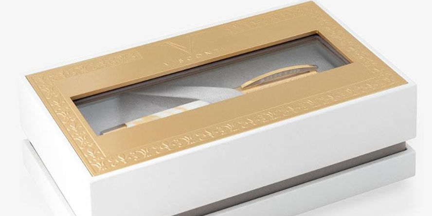 Visconti Il Magnifico Calacatta Gold Rollerball Pens visconti_ii_magnifico_caslacatta_gold_rollerballs_pens