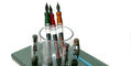 pineider_mistery_fast_filler_demo_14kt_nib_fountain_pens_uncapped_in_cup