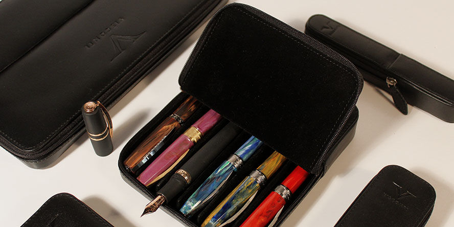 Visconti Classic Leather 6 Pen Place Pen Carrying Cases visconti_classic_leather_6_pen_place_case