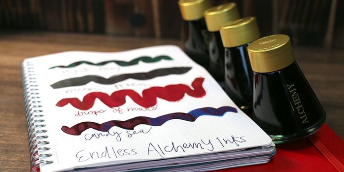 endless_alchemy_45ml_fountain_pen_inks_swatches_writing_sample