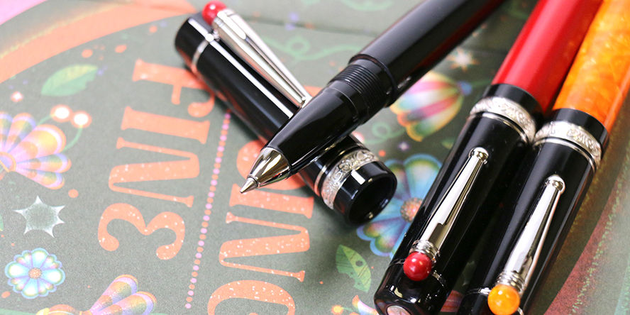 Delta WE Collection Rollerball Pens delta_we_rollerballs_black_uncapped