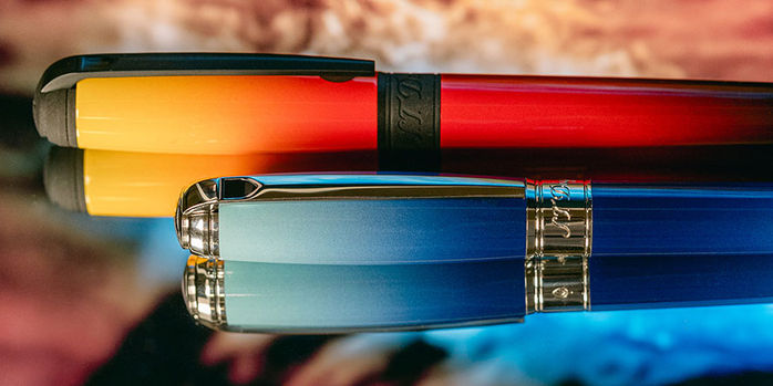 st_dupont_line_d_large_gradient_rollerball_pens_two_colors