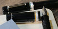 delta_dv_original_magnifica_oversize_fountain_pens_green_and_orange_uncapped