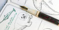 laban_325_damask_celluloid_fountain_pen_fine_nib_writing_sample