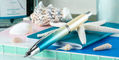 pilot_limited_edition_seashore_vanishing_point_fountain_pen_on_notebook