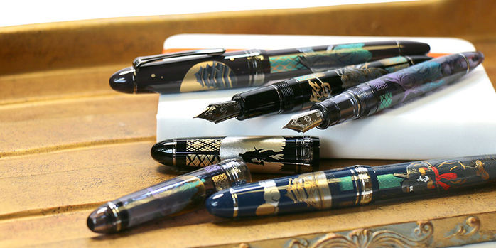 sailor_1911L_ninja_maki_e_fountain_pens_uncapped