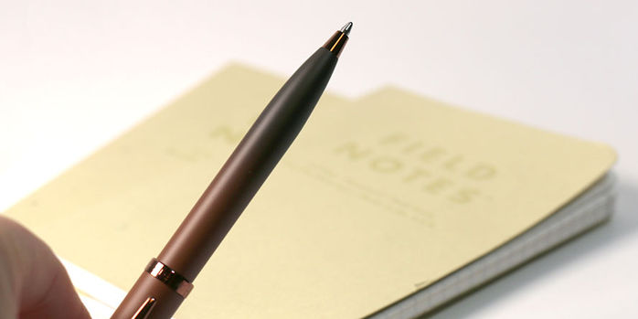 sheaffer_100_coffee_edition_ballpoint_pen_in_hand
