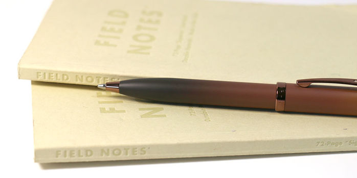 sheaffer_100_coffee_edition_ballpoint_pen_on_notebooks