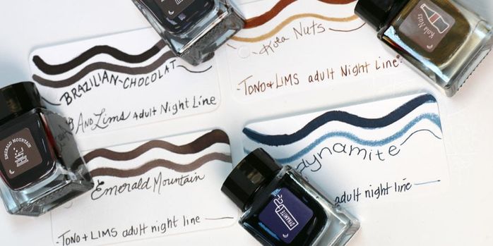 tono_and_lims_adult_night_ink_swatches_with_dip_pen_writing_samples