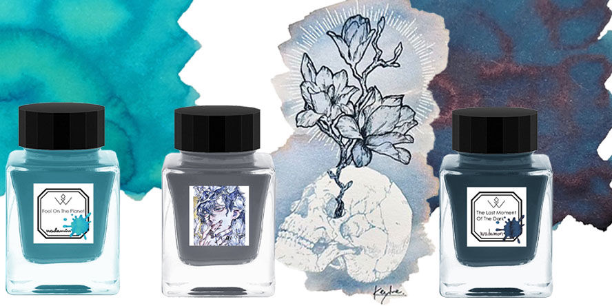Tono & Lims Friendship Line 30ml  Fountain Pen Ink tono_and_lims_friendship_line_30ml_inks_the_last_moment_of_the_dark_fool_on_the_planet_ink_swatches