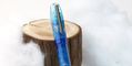 benu_le_christmas_astrogem_fountain_pen_capped_on_wood