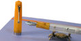 leonardo_momento_zero_magico_vista_flame_fountain_pen_uncapped_with_sassy_brassy_cat