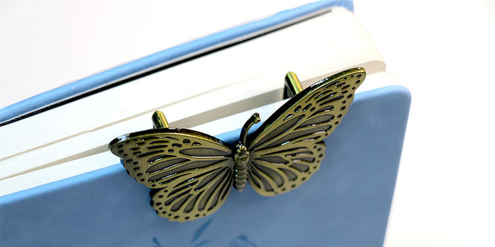 brass_page_holders_painted_lady_butterfly_bookmarks
