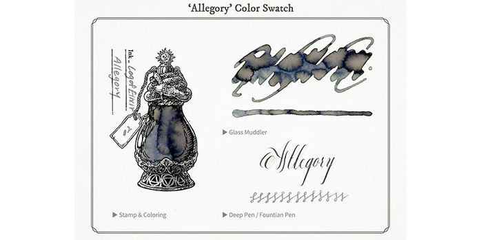 dominant_industry_log_of_elixir_archiving_25ml_fountain_pen_inks_swatches_allegory