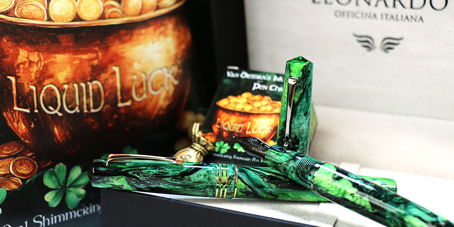 Leonardo Officina Italiana x Van Dieman's Liquid Luck Boxed Set Ink & MZ Fountain Pens leonardo_van_diemans_liquid_luck_momento_zero_boxed_set