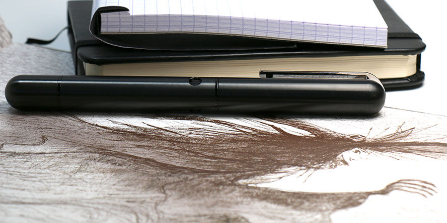 Nahvalur (Narwhal) Nautilus Ti: Black Fountain Pens