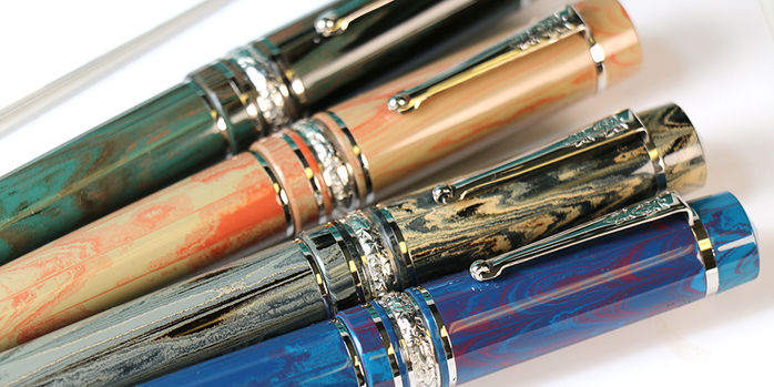 nino_marino_ivy_ring_collection_fountain_pens_4_pens_up_close