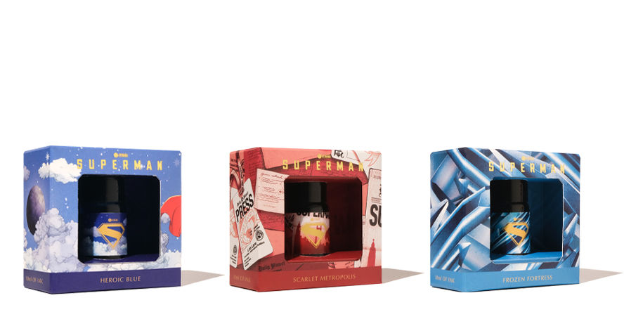 Ferris Wheel Press Superman Collection 10 ml Fountain Pen Ink ferris_wheel_press_superman_collection_10ml_fountain_pen_inks
