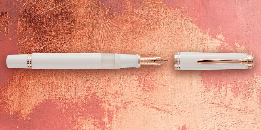 Pelikan Special Edition Souveran M600 White & Rose Gold Fountain Pens pelikan_special_edition_souveran_m600_white_rose_gold_fountain_pen