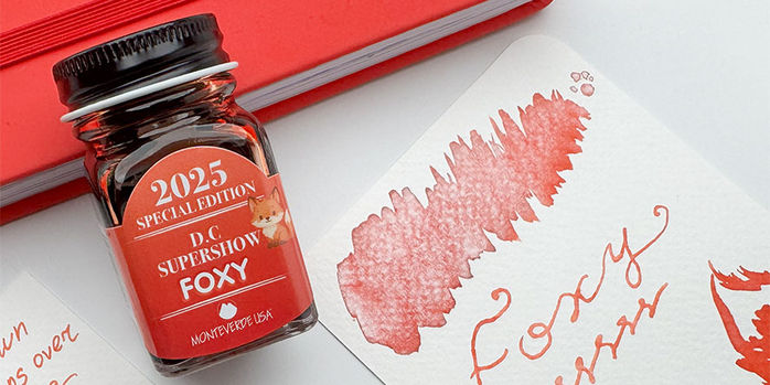 monteverde_2025_dc_supershow_foxy_orange_ink_bottle_and_ink_swatch