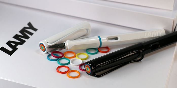 lamy_safari_multicolor_rings_fountain_pens_capped_and_uncapped