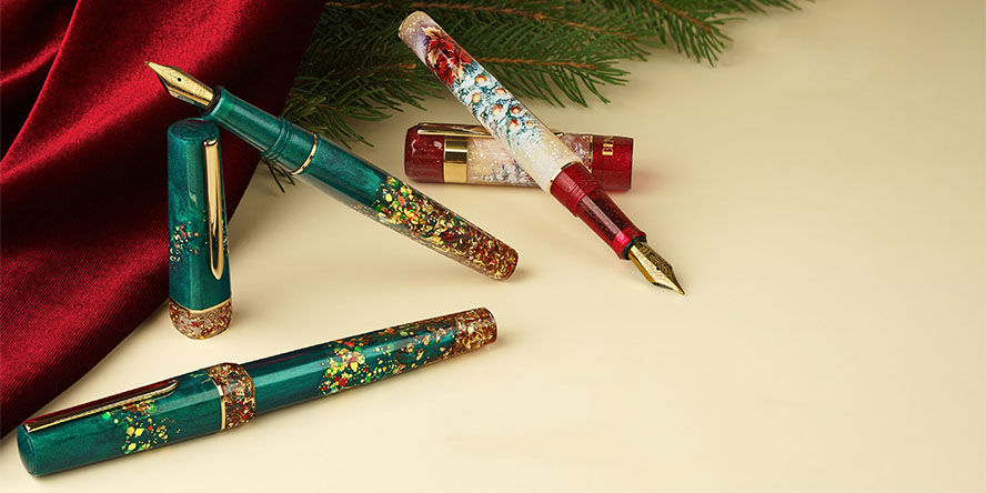 Benu 2025 Emerald Eve Haute Fountain Pens benu_christmas_collection_emerald_eve_haute_fountain_pens