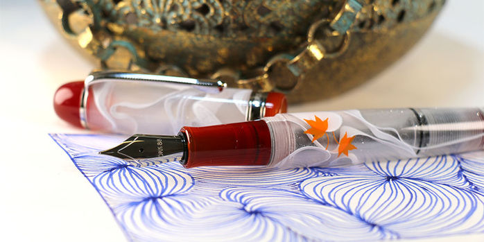 opus_88_holiday_jazz_catwalk_fountain_pens_uncapped_on_doodling