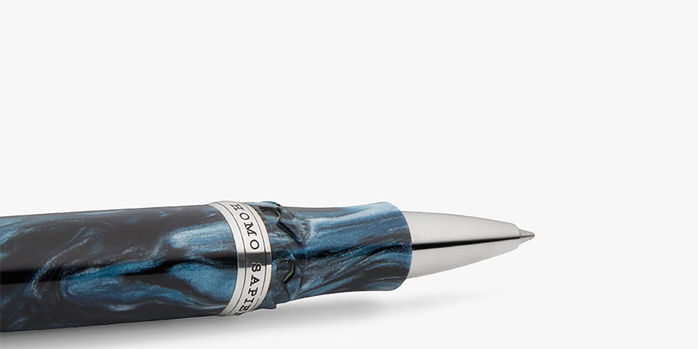 visconti_limited_edition_homo_sapiens_dark_emerald_and_sapphire_rollerball_pens_showing_tip