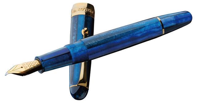 penlux_x_nagahara_delgado_gladius_blue_grotto_eagle_fountain_pens