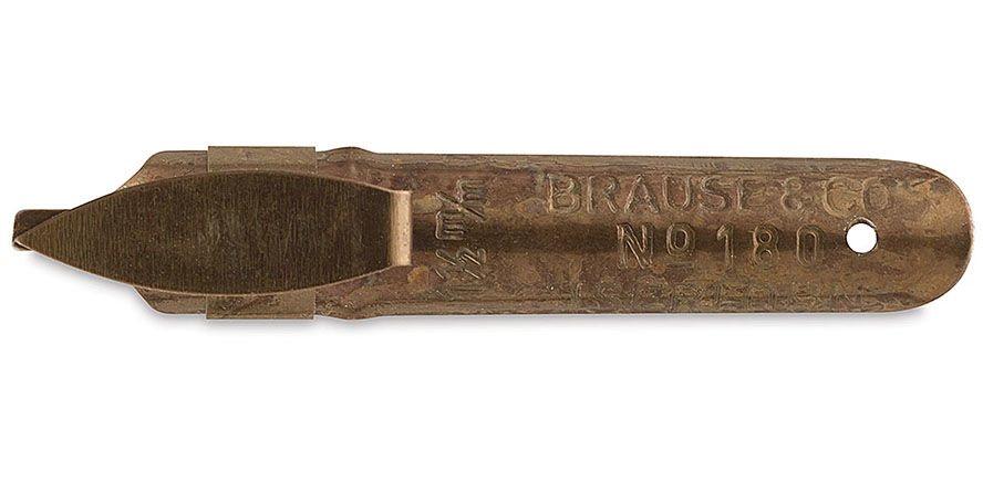 Brause No. 180 Bandzug Calligraphy Nib for Dip Pens Brause_no_180_bandzung_1.5_nib