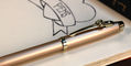 Sheaffer_emily_in_paris_100_champagne_gold_fountain_pens_from_side