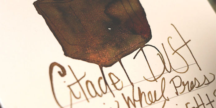 ferris_wheel_press_book_of_knights_collection_citadel_dust_ink_swatch_and_writing_sample_closeup