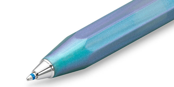 Kaweco_Lunar_ballpoint_shadow_blue_nib_zoom