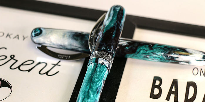 conklin_1898_limited_edition_no_name_rollerball_pens_crossed