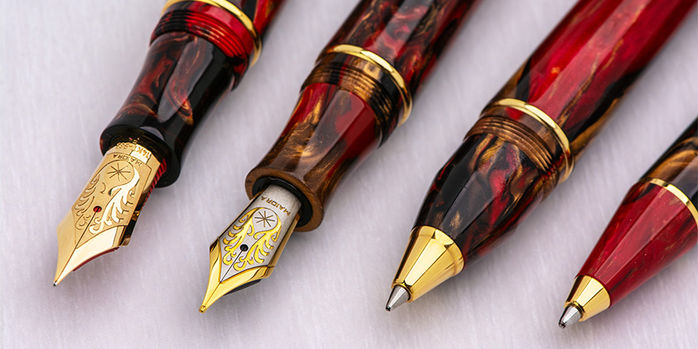 maiora_ultra_ogiva_golden_rule_rollerball_pens_and_full_collection