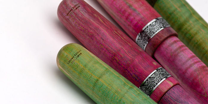 conklin_1898_stablized_wood_roller_ball_set_zoom_resin