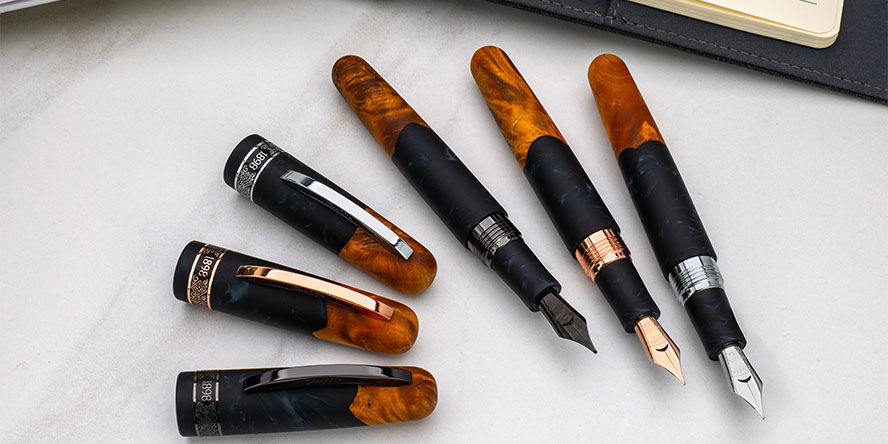 Conklin Exclusive Night Ember 1898 Spectra Fusion Fountain Pens conklin_1898_spectra_fusion_exclusive_night_ember_fountain_pens