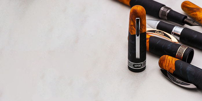 conklin_1898_spectra_fusion_night_ember_exclusive_fountain_pens_and_rollerball_pens_with_caps