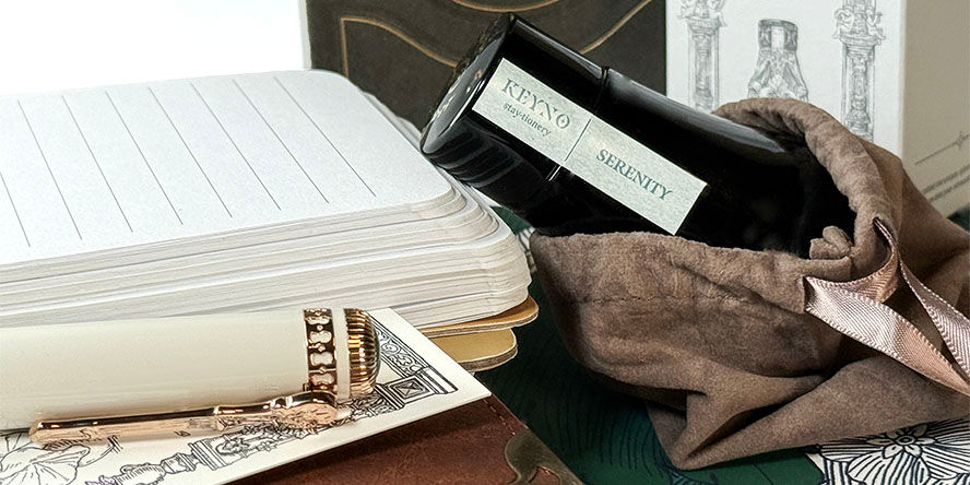 Keyno Stay.tionery 001 Serenity  Fountain Pen Ink dominant_industry_keyno_stationery_001_serenity_fountain_pen_ink_bottle_and_box