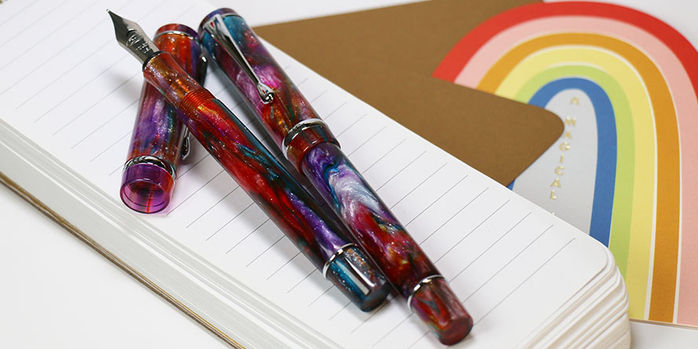 conklin_duragraph_limited_edition_primary_manipulation_3.5_fountain_pens_both_full_barrels