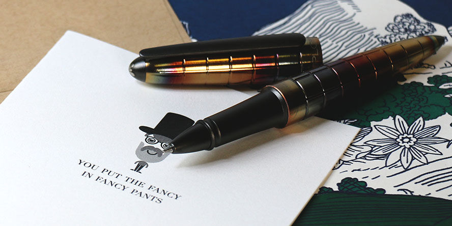 Diplomat Aero Rhomb Flame Rollerball Pens diplomat_aero_rhomb_flame_rollerball_pens_uncapped