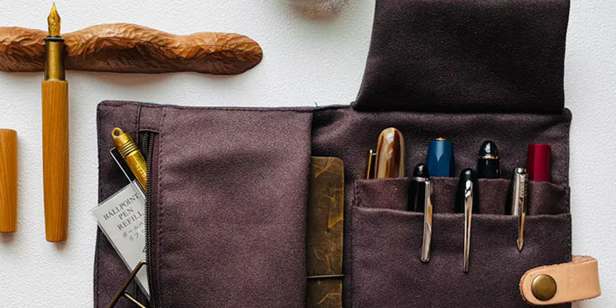 Kyoku haku 4 Slot Pouch Pen Carrying Cases kyoku_haku_4_pen_pouch