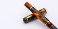 delta_dv_glow_up_oro_fountain_pens_brooks_resin_closeup