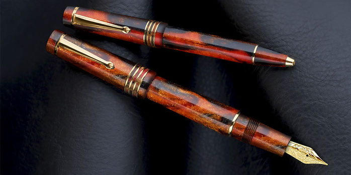 delta_dv_glow_up_oro_fountain_pens_with_ballpoint_pen