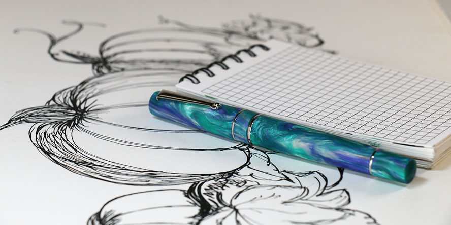 Delta Duna Limited Edition Reflection Pool  Rollerball Pens delta_duna_reflection_pool_limited_edition_rollerball_capped