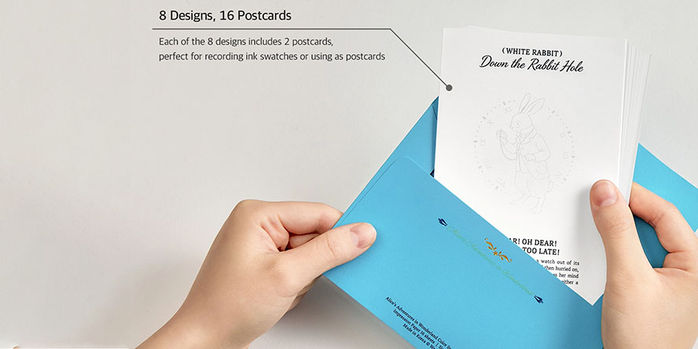 Weearingeul_Alice_Postcard_set_envelope