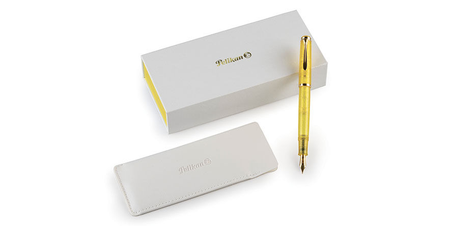 Pelikan M200 Pyrite Fountain Pens Pelikan_M200_Pyrite_pen_and_sleeve