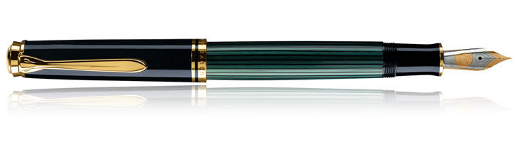 Black / Green Pelikan Souveran 1000 Collection Fountain Pens