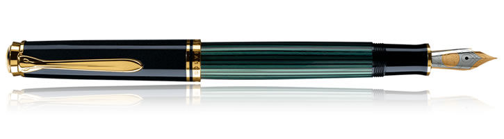 Black / Green Pelikan Souveran 600 Collection Fountain Pens