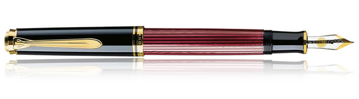 Black / Red Pelikan Souveran 600 Collection Fountain Pens
